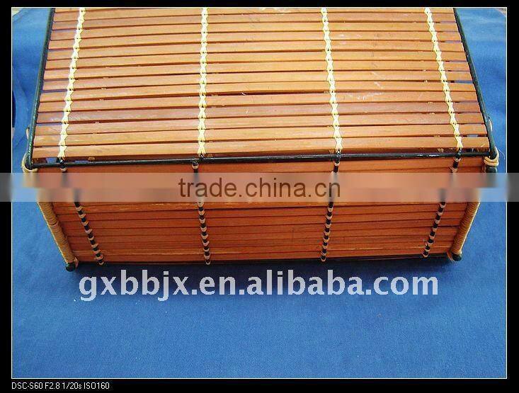 Bamboo woven hanging storage holder