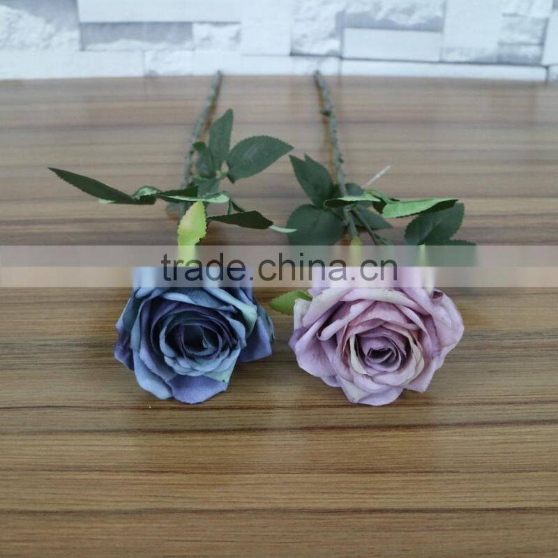 Autumn scenery silk rose flower with single rose head
