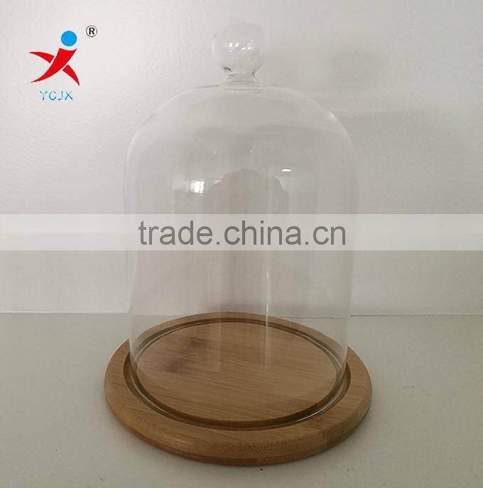 Wholesale Bamboo Bottom With Borosilicate Glass Cover With Integrated Empty Ball