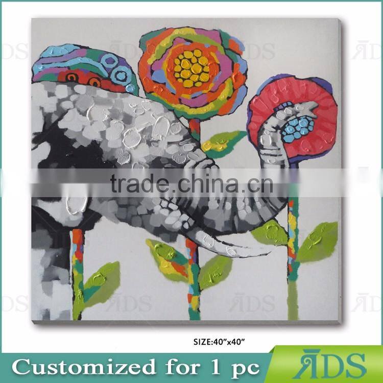 Wall Decor Abstract Elephant Painting