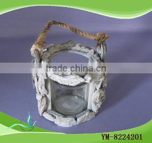 Handwork Lantern Wooden Candel Holder