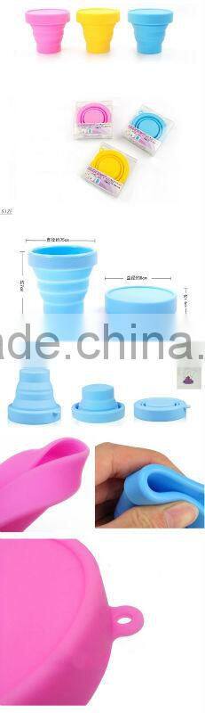 Eco-friendly heat resistant 150ml silicone cup with cover