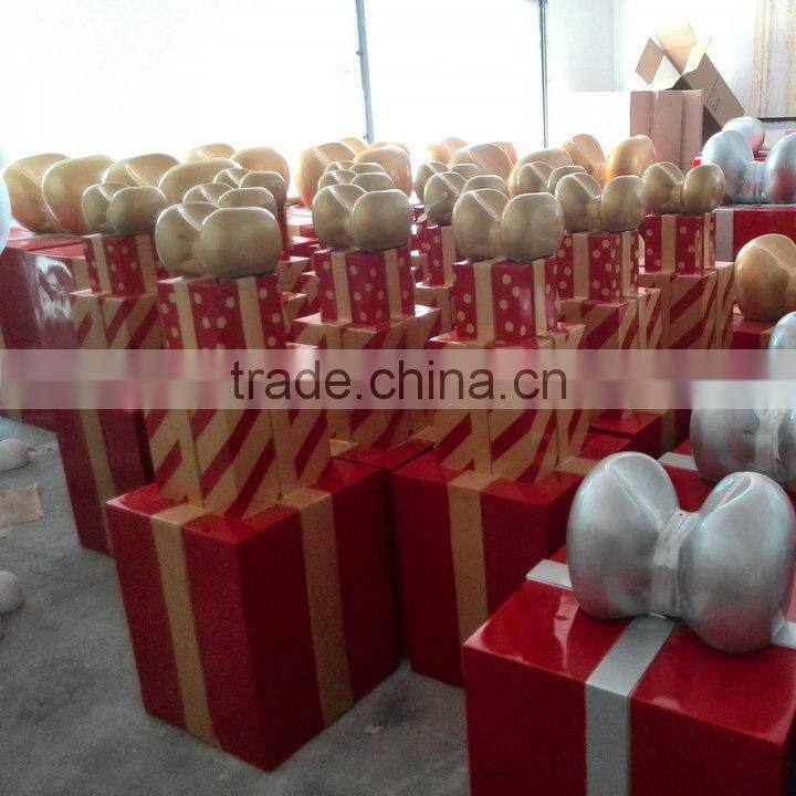 Outdoor or indoor FRP Christmas gift case stack
