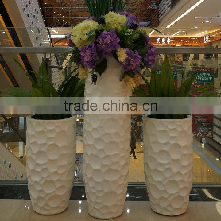 Large white frp flowerpot