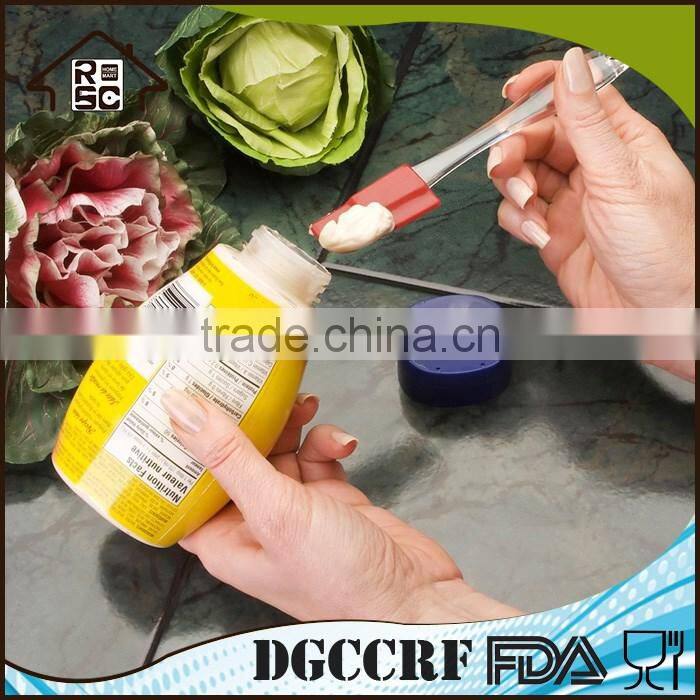 NBRSC Different Types of Kitchen Utensil Silicone Spatulas with Transparent Handle Set of 6