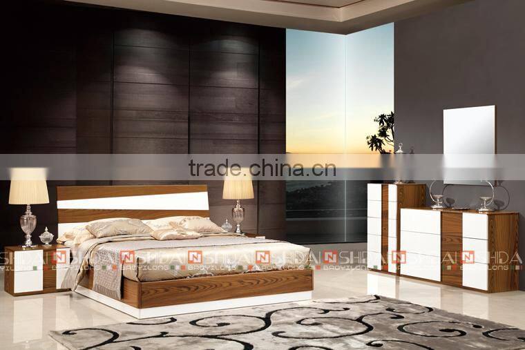 modern wall bed / pictures of wood double bed / latest double bed designs B-826