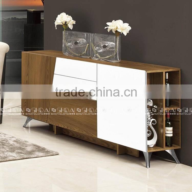 Contemporary Simple Design White Dining Cabinet With Storage N-6339