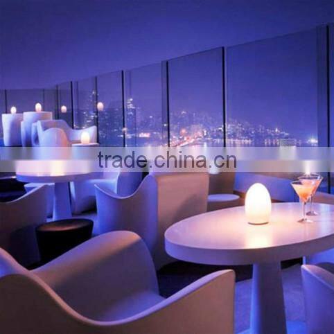 christmas festival lighting decorative egg shaped table lamp /plastic RGB full color rechargeable led table lamp