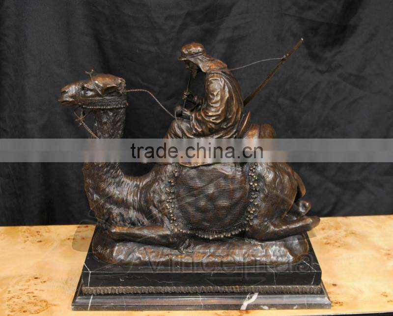 Bronze Arab on Camel Statue
