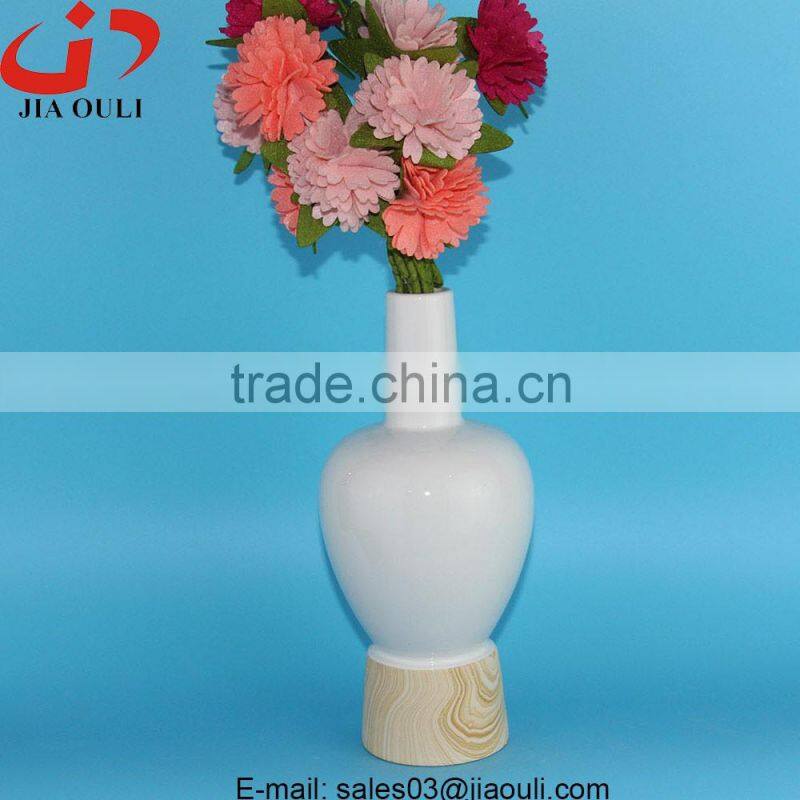 2016 new home decoration ceramic flower vase, unique vases for decoration