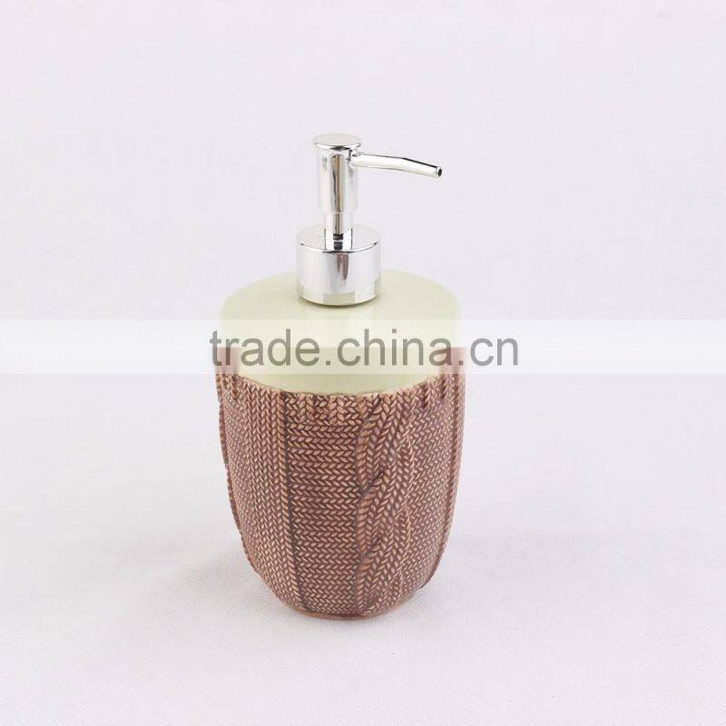 20%save 2016 home decoration yellow and brown ceramic bathroom accessories sets