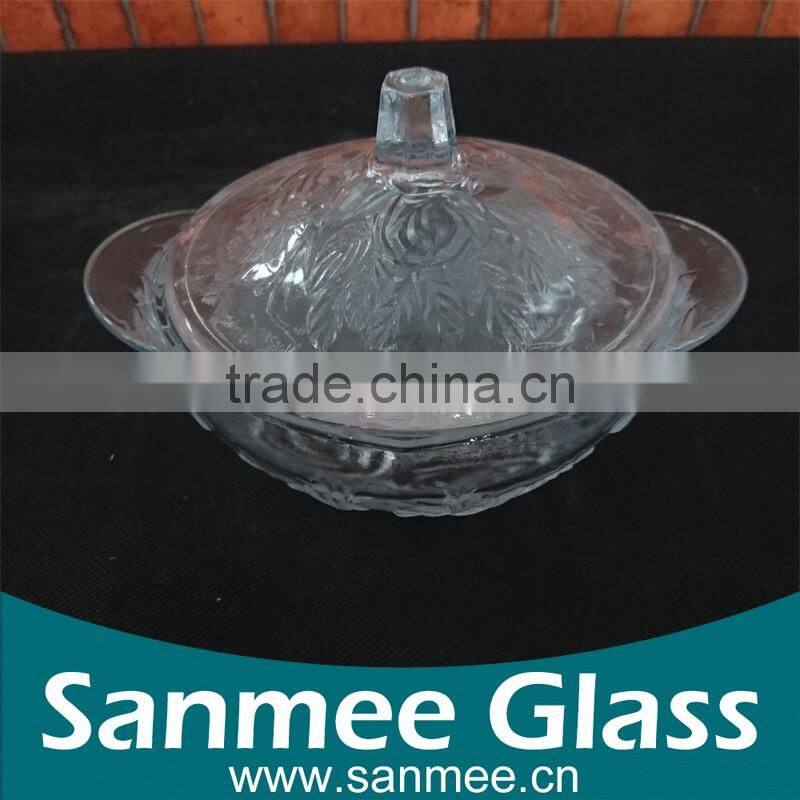 High Quality Glass salsad Bowl/Soup Bowl with Lid