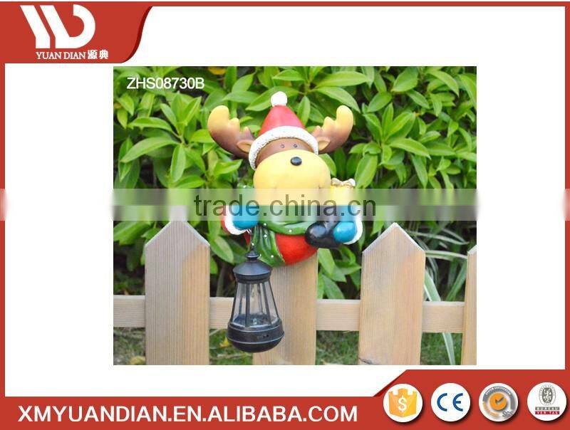 Solar Christmas Decorative Deer -Indoor or Outdoor Decorative garden Resin Sculpture