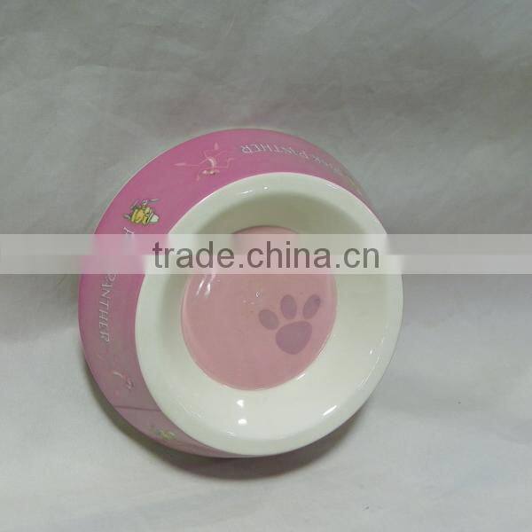 Pink Panther Ceramic Dog Bowl
