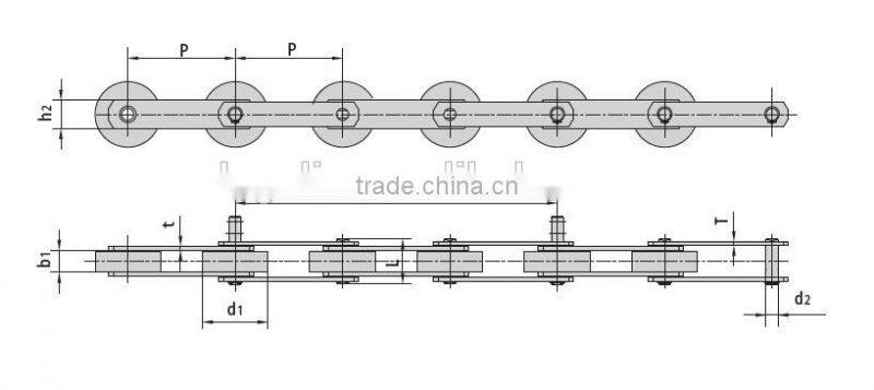 ST133F1 Moving Walkway Partes nylon roller escalator step chain