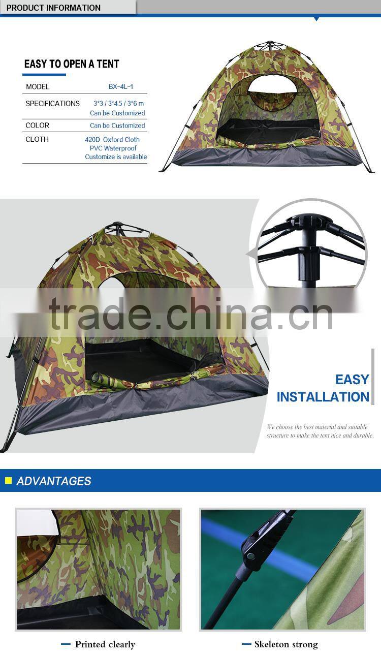 Wholesale wind resistant unique umbrella dome custom waterproof family 4 person cube outdoor camping tent from china