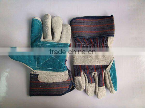 Industry cow split leather working gloves for safety ZMR111