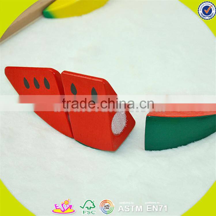Wholesale funny wooden cutting fruits toy top quality wooden cutting fruits game pretend toy wooden cutting fruits toy W10B008