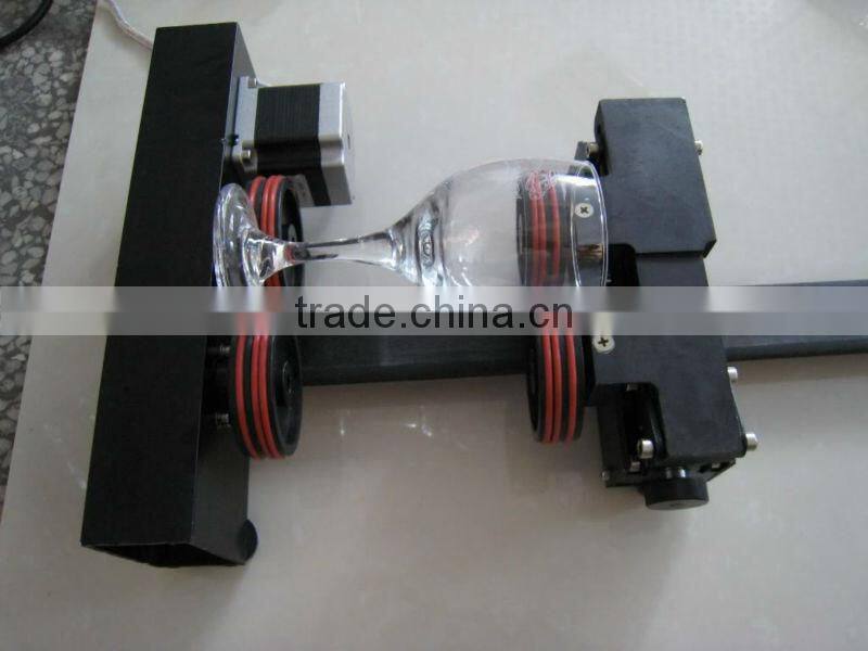 4 wheel roller type rim-drive laser rotary fixture attachment rotation axis for cylinrical object in CO2 laser engraver