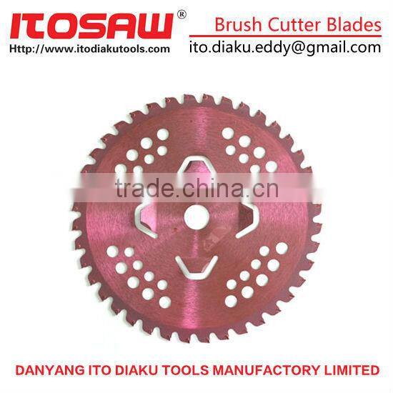 ITO-G-9 TCT brush Trimmer Weeds cutting Saw Blade Parts For Brush Cutter SK-5 body and YG8 tips, Size 230MM*36T and 255mm*40T