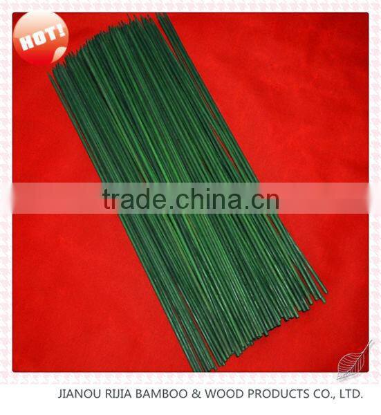 High quality green painted bamboo stick,garden stick