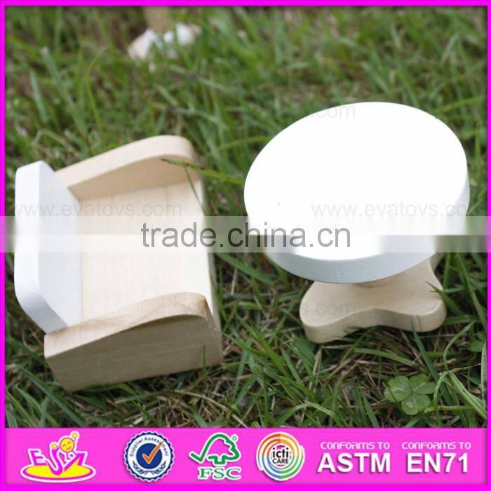 2016 newest baby wooden doll furniture, top fashion kids wooden doll furniture, best chiodren wooden doll furniture W06B045