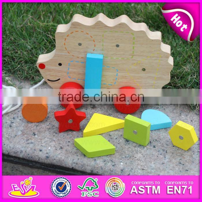 2016 best sale children wooden magnetic blocks,top fashion wooden magnetic blocks W05B133
