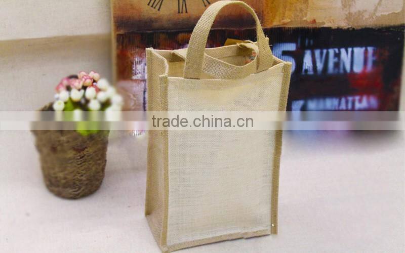 Popular mini wine bottle bags,jute bags wine bottle bags,fabric wine bottle bags
