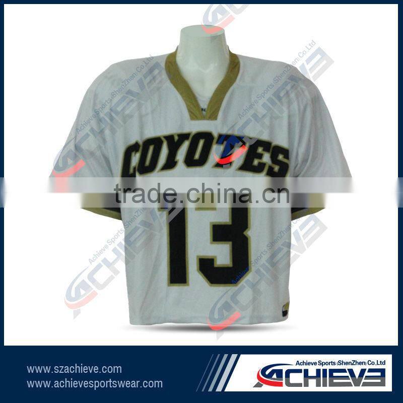 100% polyester superior quality professional no fading Lacrosse Jerseys for Team