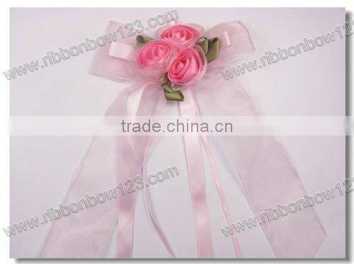 artificial satin ribbon rose