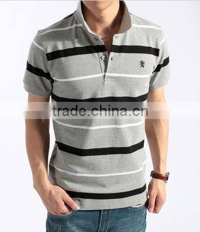Yarn-dyed men pique polo shirt
