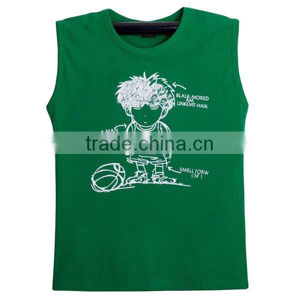 New design CVC round neck men t shirt printing
