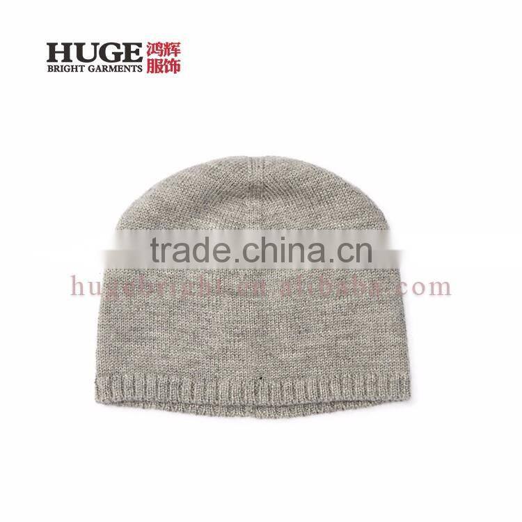 100% Soft Merino Wool Plain Beanie Hat Pattern Knit