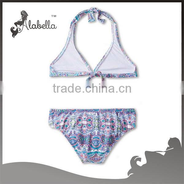 High fashion triangle top casual and cute swim wear for kids