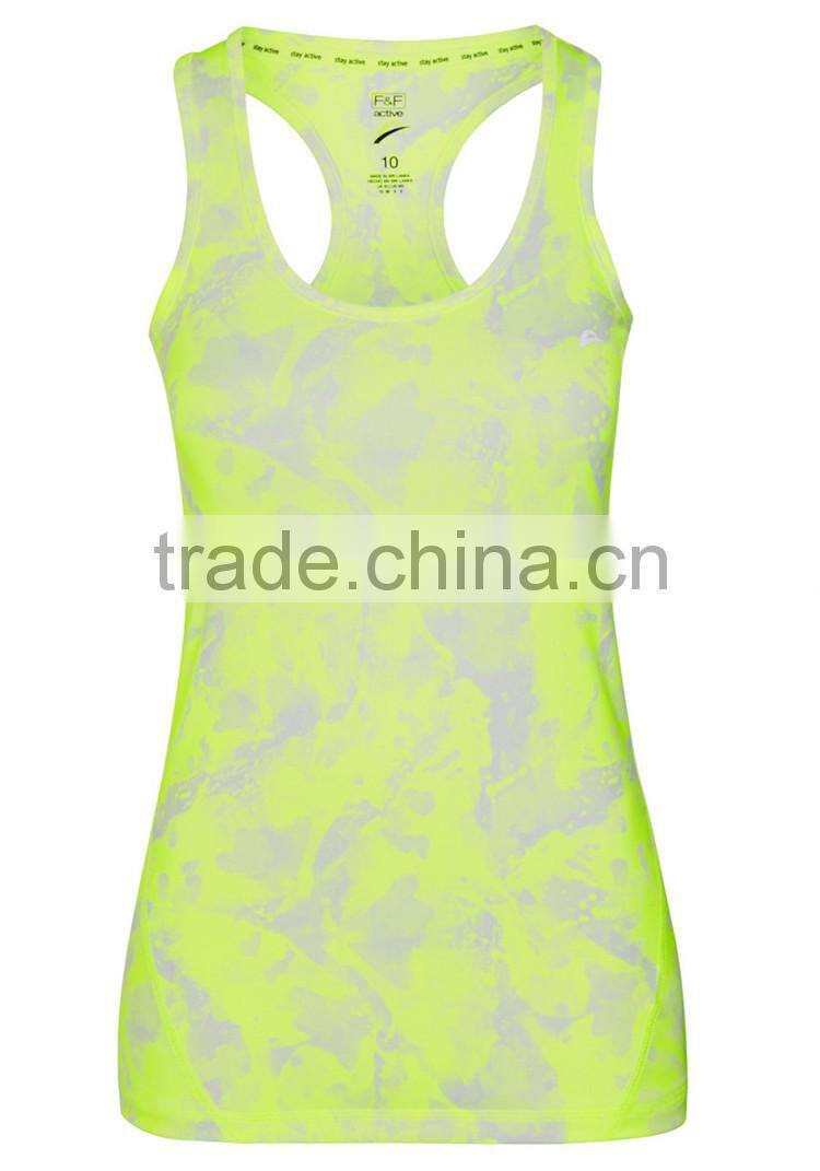 Classical design Active Watercolour Print Vest top tank