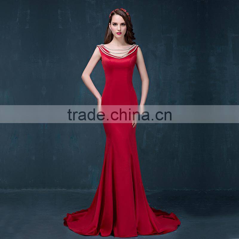 MGOO Custom Design OEM Evening Dress China Manufacturer Traditional Lady Wedding Dress Prom with Open Back Long 2069