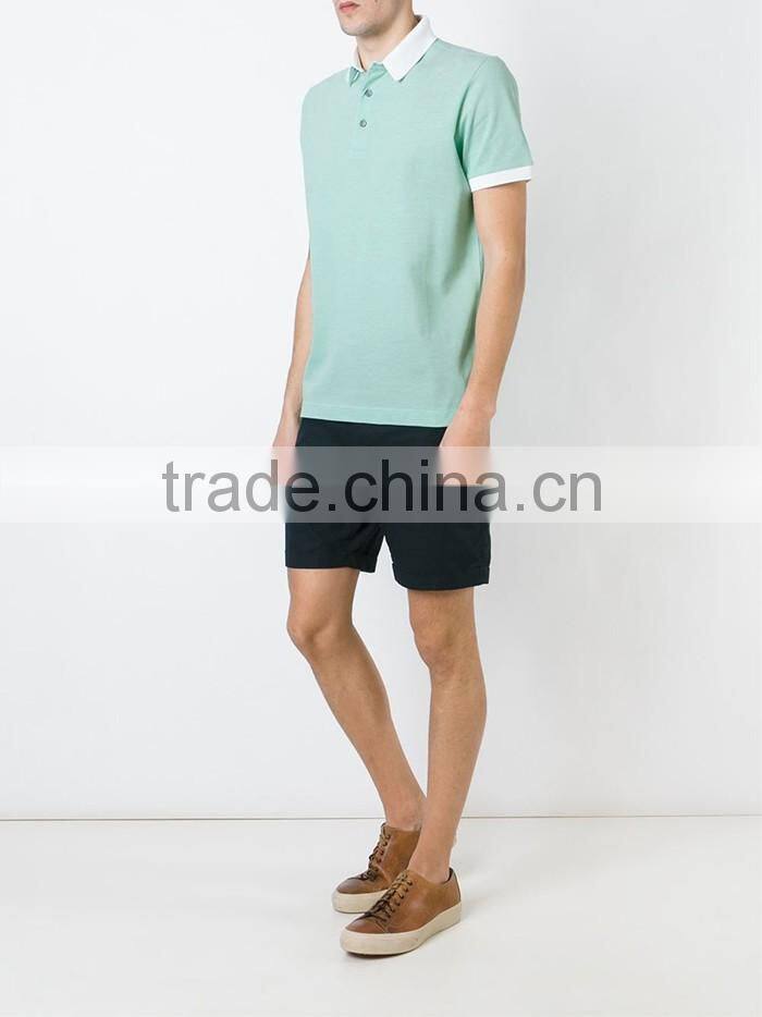 New style custom man design constrast collar wholesale two-tone polo shirts