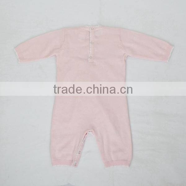 Baby girls cable knit romper infant pink romper