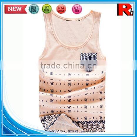Alibaba china custom wholesale men polyester screen printed loose fit sports tank tops