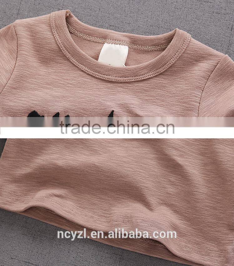 children long sleeve t shirt and blank printing boys t shirt tee