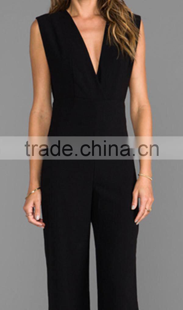 girls/ladies sexy Deep v-neck loose jumpsuits R0023