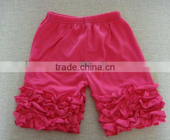 High Quality Knit Lettuce Ruffle Capris Pants