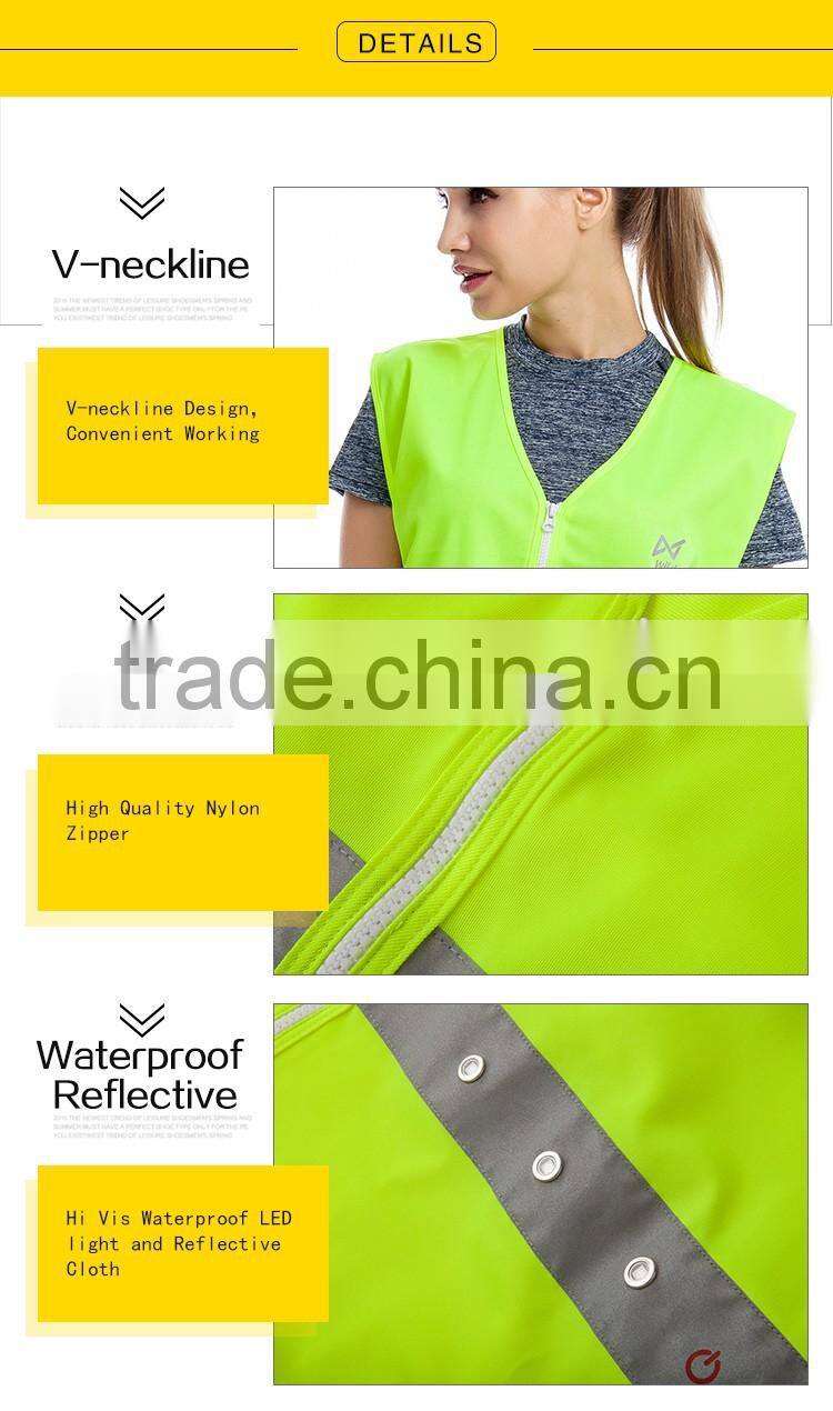 2016 New Idea Product LED Flashing Rerflective Floding Wholesale Work Clothes