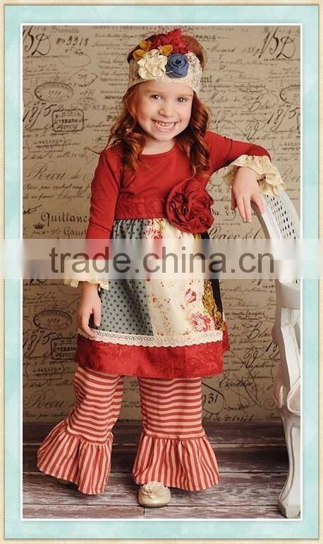 Turkey baby girl's clothes ruffle capri pants sets girls outfits thanksgiving day children outfits 2016 bulk wholesale kids set