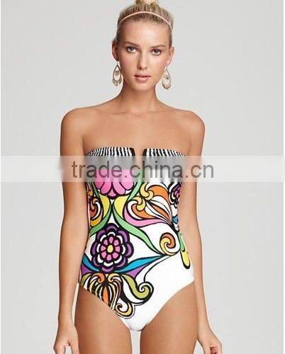 Printing digital printing piece swimsuit piece swimsuit triangle leakage back swimsuit