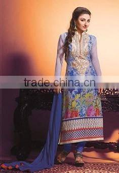 Balck color with zari rich embroidery work all over heavy Designer Semi Stitch Salwar Kameez