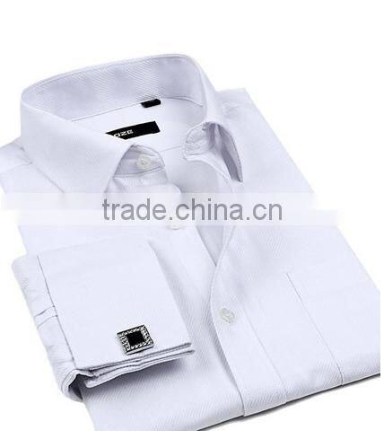 Mens Slim fit French cuffs mens dress shirt