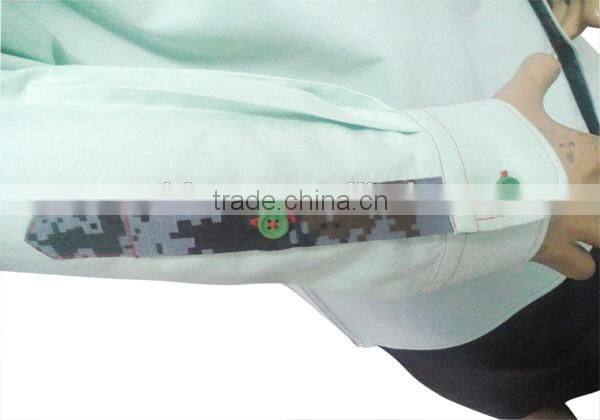 custom army style contrast color oxford shirt
