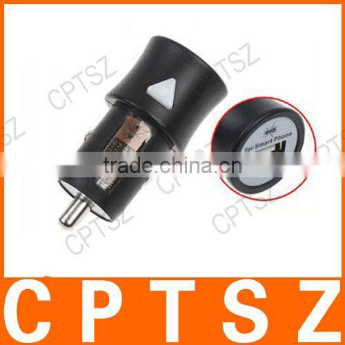 Car Cigarette Powered Charging Adapter Charger w/ Switch for iPhone / iPad / Cell Phone - Black