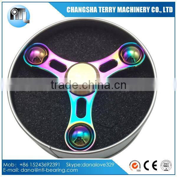 2017 new rainbow hand fidget spinner toy for spin long time